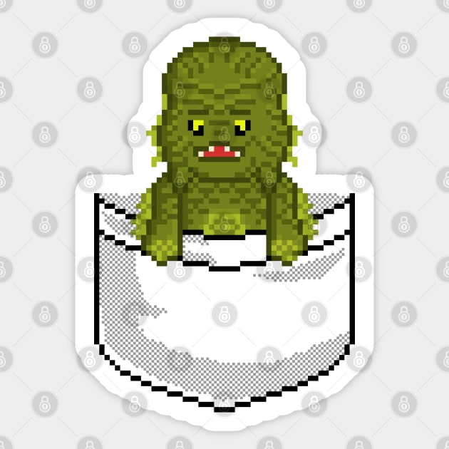 Pixel Pocket Lagoon Creature Sticker by gkillerb